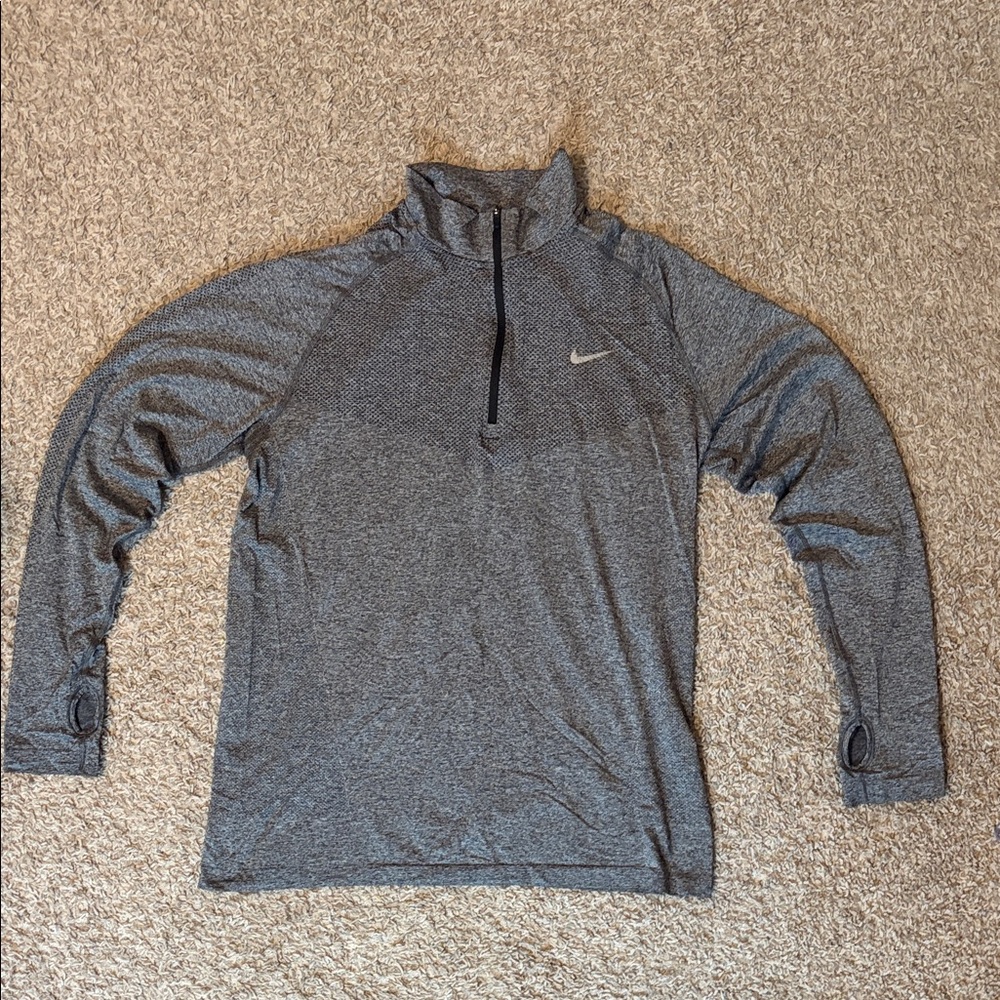Nike Gray Running Quarter-Zip